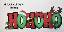HOHOHO CHRISTMAS TITLE scrapbook premade paper piecing 3D die cut BY RHONDA