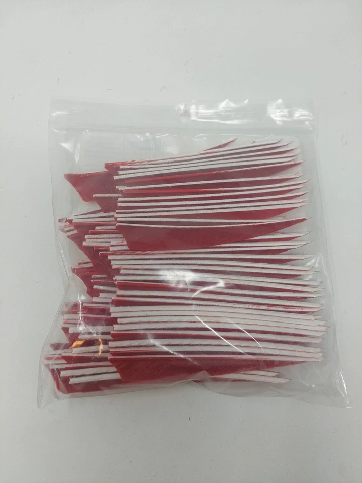 100 Pack Gateway Feathers 4" Right Wing: Shield Rose Red 400RSSRR-100 - Image 3 of 3