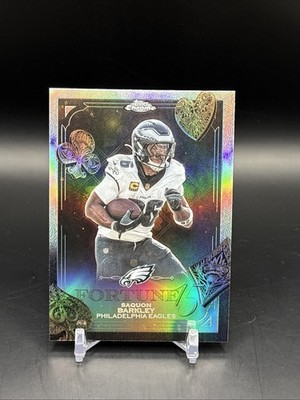 2025 Topps Chrome Football Fortune 15 Refractor Saquon Barkley | eBay