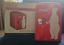 Coca-Cola Polar Mini Fridge Portable Tabletop Beverage Cooler Holds 6 Cans