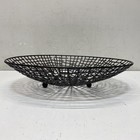 Black Metal Wire Decorative Bowl Footed Fruit Basket Mid Century Modern Style — photo 2