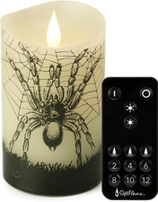 Halloween Flameless LED Candles with Remote Control, 3"X 5"Battery Operated Pill
