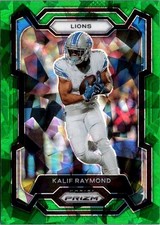 2023 Panini Prizm Green Ice Prizm #100 Kalif Raymond SSP Detroit Lions Insert