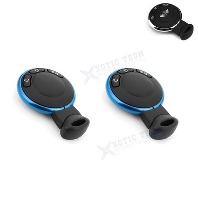 2x Sky Blue Remote Control Key Circle Ring Cover For Mini Cooper R56 R58 R59