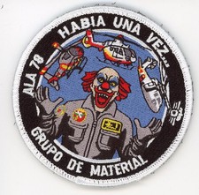 PATCH SPAIN ARMILLA AFB HELICOTER 78th WING MATERIEL GROUP PENNY WISE VEL BACK