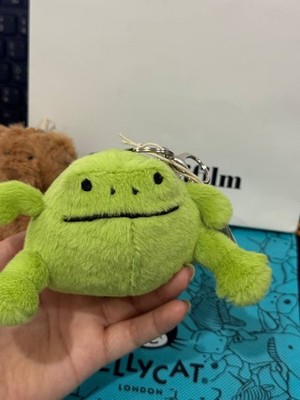 Jellycat Ricky Rain Frog Plush Bag Charm Keychain Cute Collectible New Tags