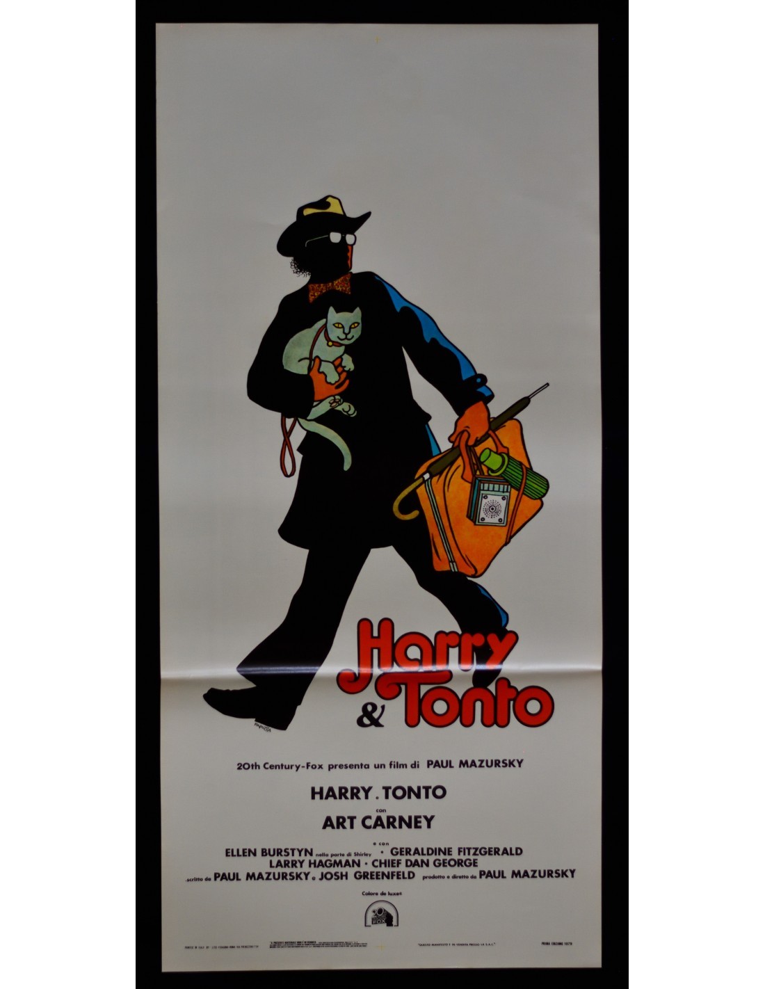 Locandina originale film Harry e Tonto (1974) - Regia di Paul Mazursky