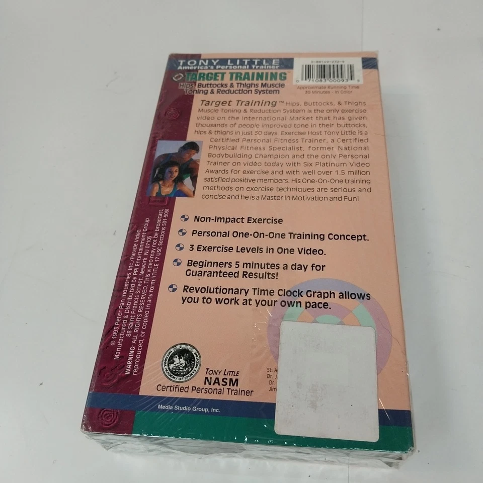 Rare Tony Little Target Training VHS 3 Tape Lot 2 new 1 open Workout Videos Vtg - Image 4 of 4