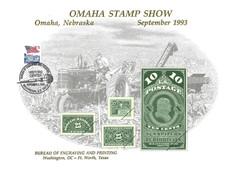 B176 Omaha OPS BEP Souvenir Card Die Proofs E7, JQ5, QE4 & PR6 Visitors Ctr Cxl