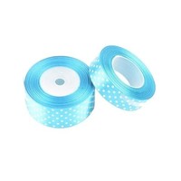 Satinband Geschenkband Hellblau Gepunktet 12Mm X 22M