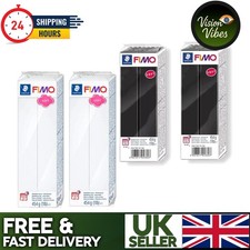 FIMO Soft 454g Polymer Modelling Ove Bake Clay - Black or White Set