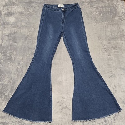 Blank Paige Denim Collection High Rise Stretch Boho Jeans Sz Medium Bell Bottom
