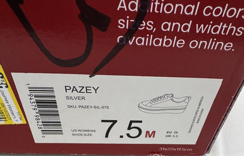 Journee Collection Pazey Shoes Womens Size 7.5 Silver Platform Sneaker Style New - Picture 7 of 8