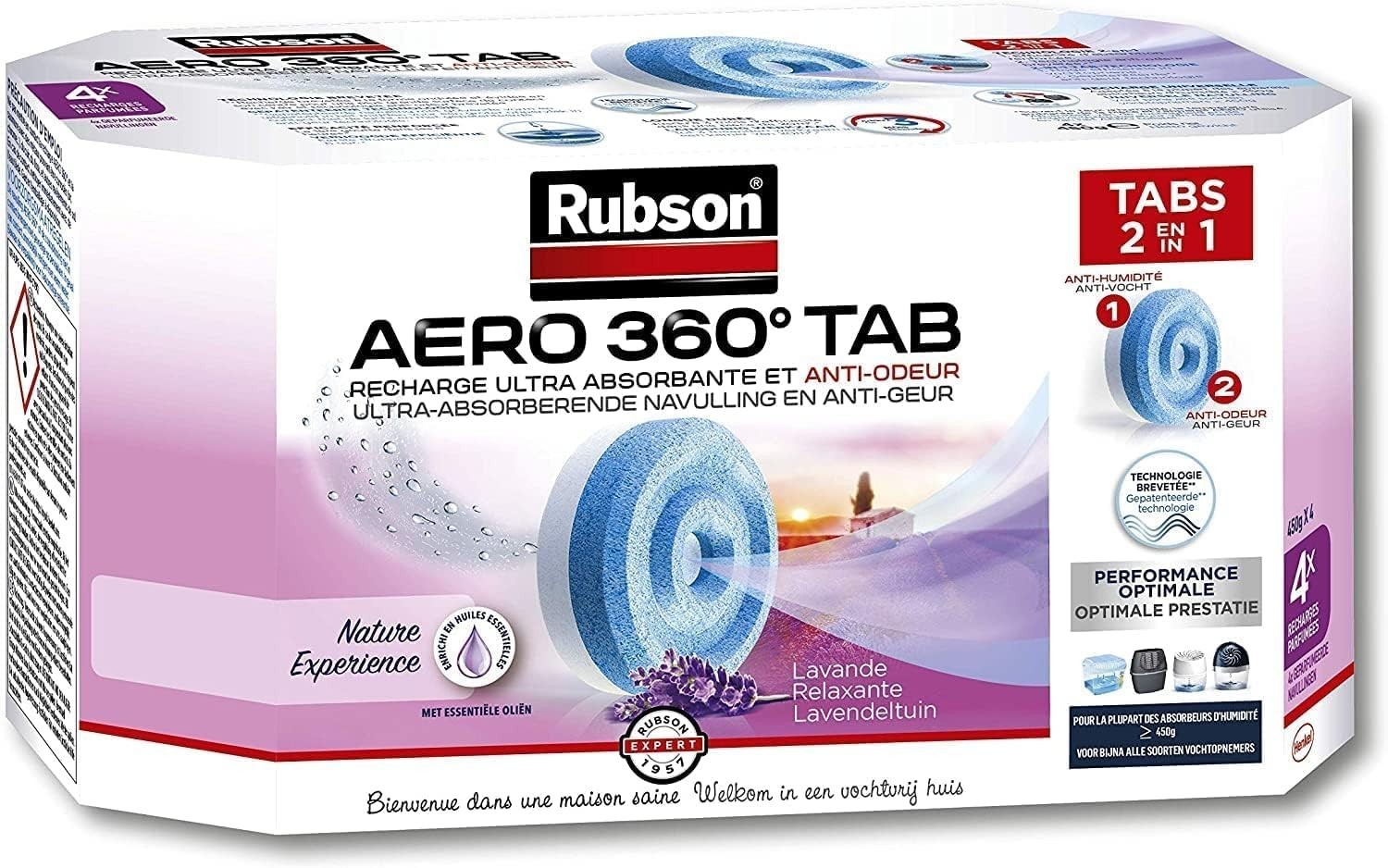 AERO 360° Recharges tabs lavande relaxante action rapide contre l'humidité