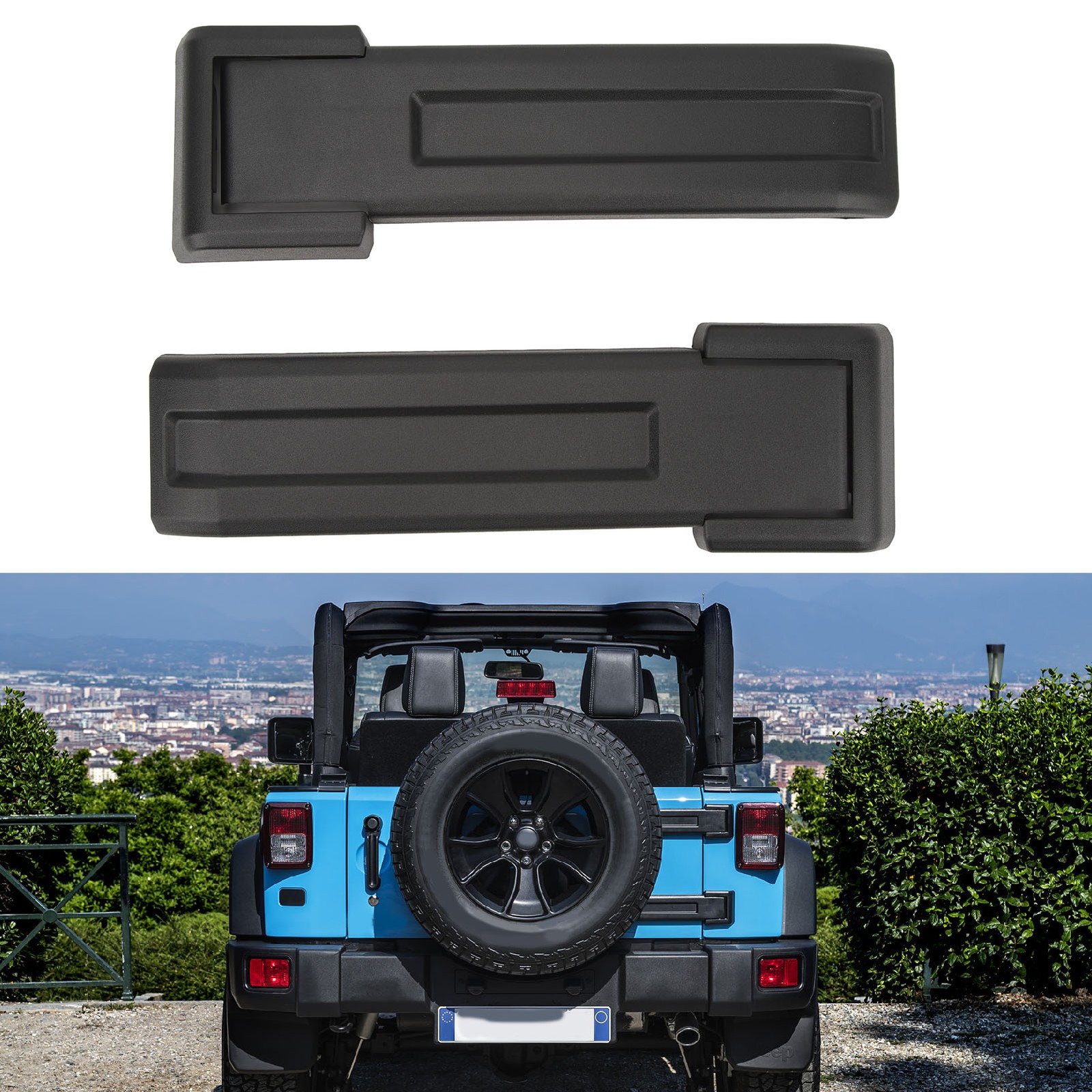 Car Tailgate Hinge Cover 55397092AC Upper Lower Tail Gate Hinge Trim For Wra TPG