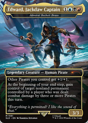 [1x] Edward, Jackdaw Captain - Admiral Beckett Brass (1561) - Foil Near Mint, En