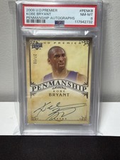 08 Upper Deck Premier Kobe Bryant Penmanship Auto /50  Psa 8