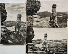 GDR postcards lot 3 x Saxon Switzerland Barbarine Pfaffenstein old postcard used.