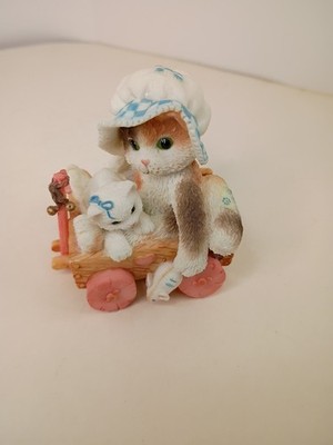 Enesco Cat/ Kitten Figurine Wagon Our Tails For You Priscilla Hillman 1995