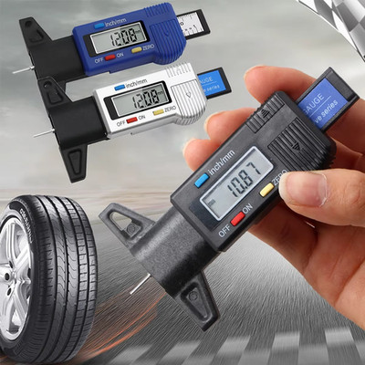 Digitaler Reifentiefenmesser Profilprüfer LCD Mini-Tool für Motorrad Auto Van LKW