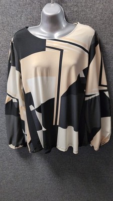 Next Petite Geometric Print Blouse UK 20 RRP £25 LN062 OO 14