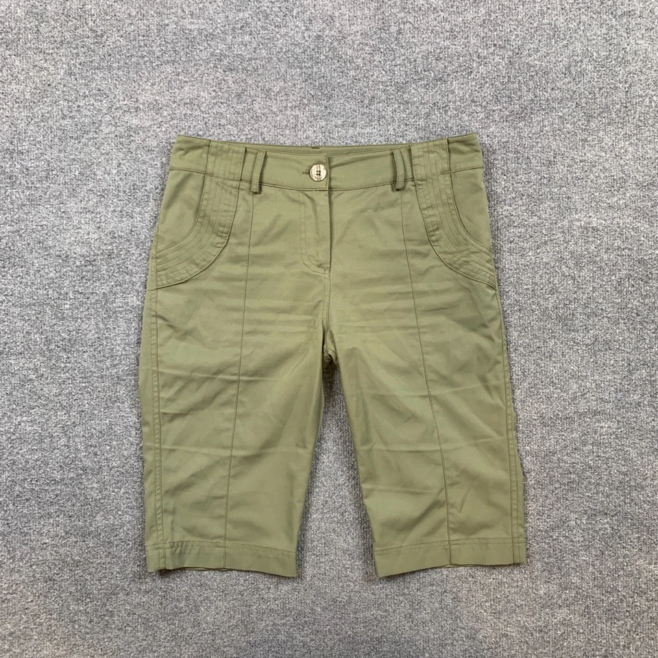 Bermuda Lija Feminina 6 Verde Leve 12,5 Polegadas Umidade Pavio Caminhada - Imagem 2 de 4