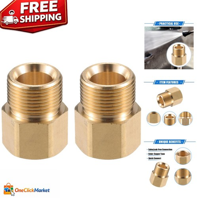 #ad #ad Brass Pressure Washer Connector G1 2quot; to M22x1.5 Universal Durable Adapter $13.99