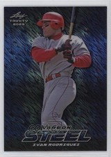 2023 Leaf Trinity Mega Box Steel Carbon Blue Shimmer 5/9 Ivan Rodriguez HOF 0rd2