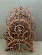 ROKR Wooden Model Pendulum Clock Puzzle Wind-Up Spring Driven