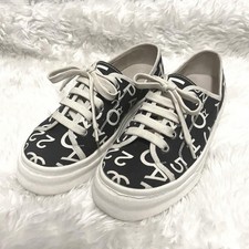 CHANEL Logo COCO MARK Sneaker Shoes Women Size 36 Genuine