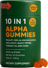 10-In-1 True Alpha Shilajit Gummies, 4000Mg Himalayan Alpha Gummies for Men, En
