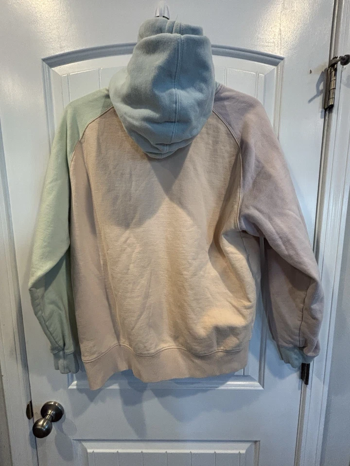 Sudadera con Capucha Teddy Fresh Colorblock Parche Pastel Logo Unisex Talla L Rara Difícil de Encontrar Foto 3 de 4