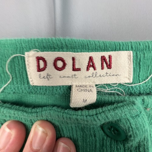 Dolan Blouse Womens Medium Button Front Flutter Sleeve Square Neck Crop Top - Picture 4 of 6