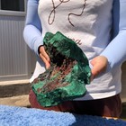 9.8LB Natural Black Velvet Halo Green Malachite quartz crystal mineral specimen — photo 6
