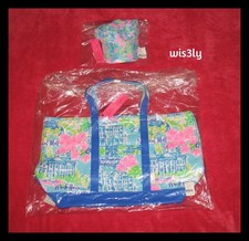 NWT Lilly Pulitzer Run Around Hat  Canvas Mercato Tote Set Lilly Loves DC
