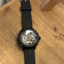 CIGA Design Z Series Skeleton Automatic 45mm Black Steel Rubber Strap 30m