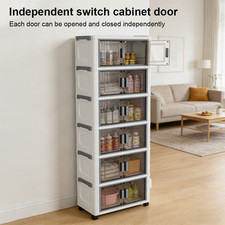 Large Folding Storage Box Stackable Case Cabinet Closet Home Organizer On Wheels