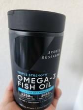 Sports Research Omega-3 Fish Oil Triple Strength 150 Softgels 1250mg Exp 10/28