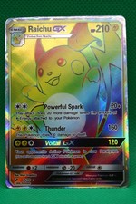 Raichu GX 75/73 RAINBOW RARE HOLO Shining Legends Pokemon Lightly Played on eBay