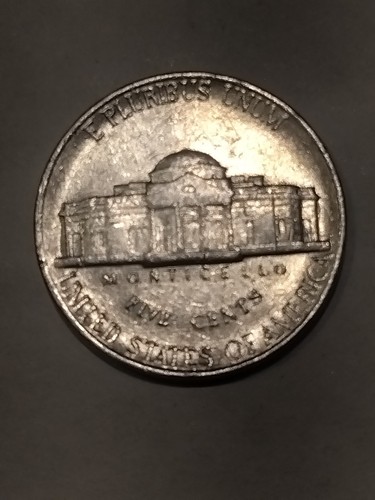 1989 P Jefferson Nickel Filled Mint Mark Error - Bild 6 von 6