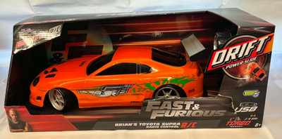 Jada Fast & Furious Drift Brian's Toyota Supra Radio Control RC Turbo Boost Auto