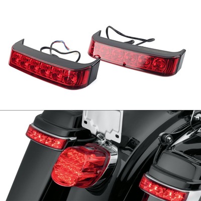 LED Side Box Taillight Turn Signal Light Red Len For Harley Gliding 2014-19 US