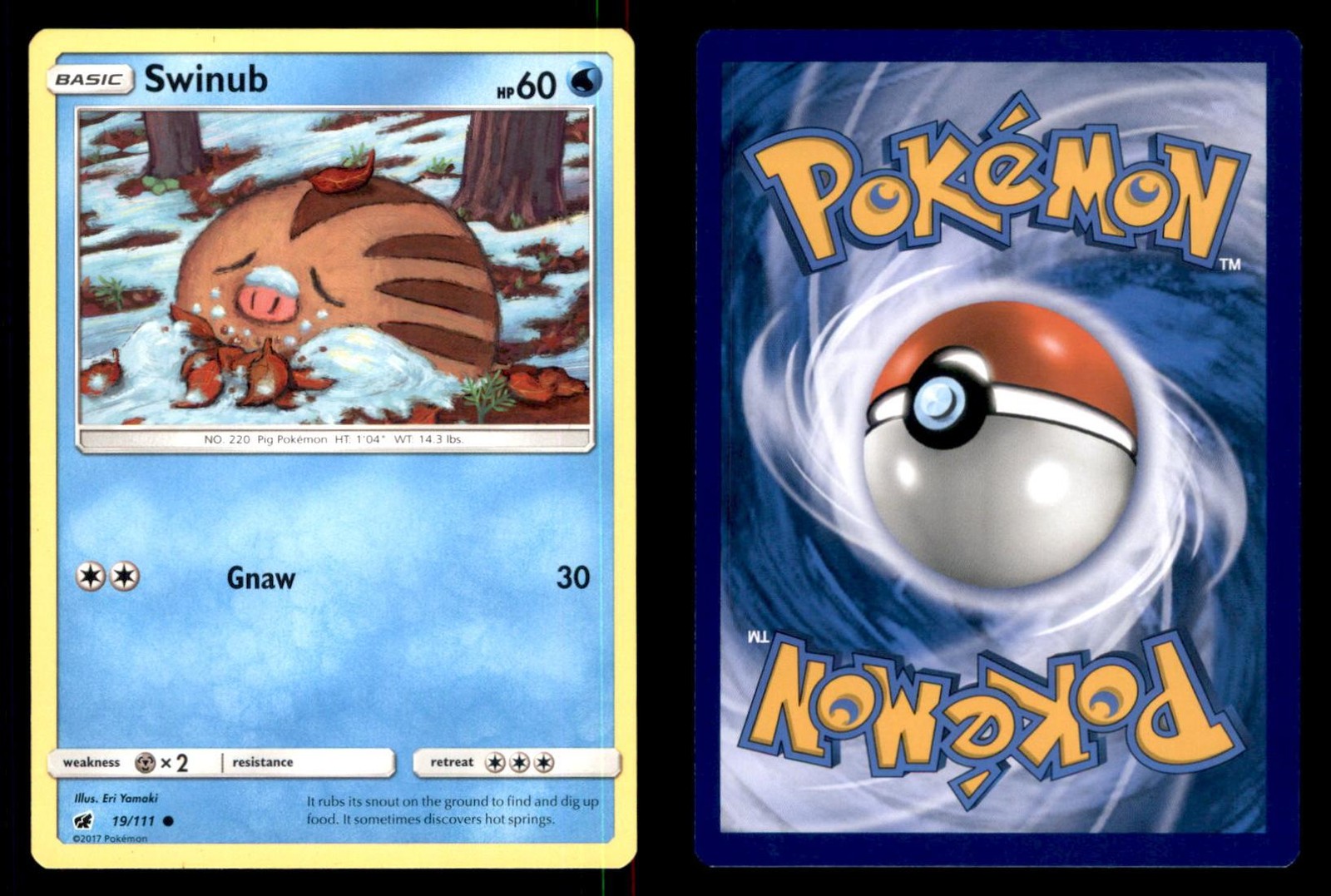 Pokemon Crimson Invasion Swinub 19/111 2017 Common