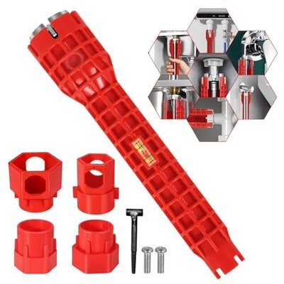 Faucet and Sink Installer Multi Tool, Basin Wrench, Multi-functional Wrench