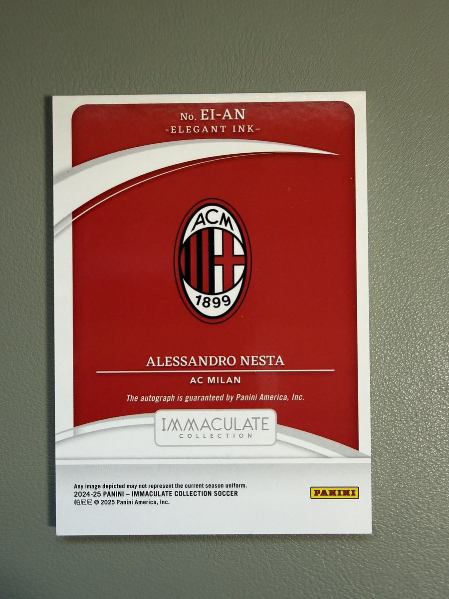 Panini Immaculate Soccer Elegant Ink Alessandro Nesta Autograph AC