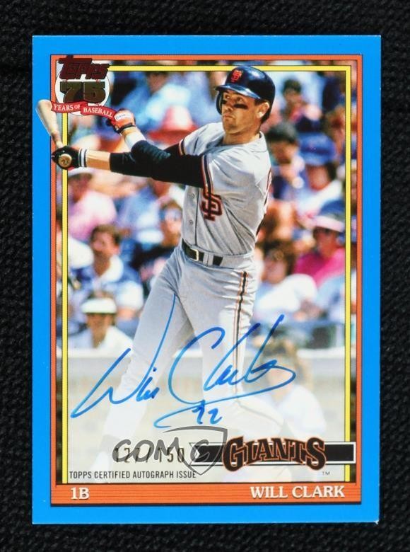 Will Clark #91A-WC (Baseball Cards 2026 Topps 1991 Autograph) — is it worth grading?