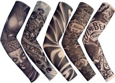 Fake Temporary Tattoo Sleeves Slip on Arm Sunscreen Body Art Arm Stockings