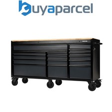 Image of Draper 27242 BUNKER 15 Drawer Workbench Roller Tool Cabinet, 72", Grey