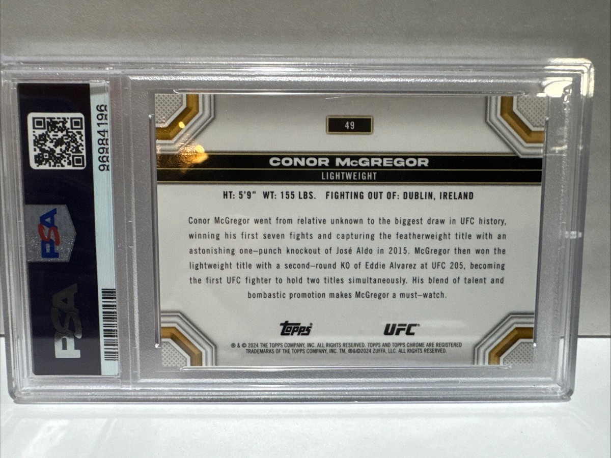 コナーマクレガー　ルーキーカード　PSA9 Conor Mcgregor 2024 Chrome Blue Wave 44/75 PSA-9 UFC- S-236 | eBay