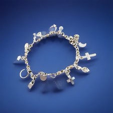 Cute New Silver Plated Charm Bracelet Bride, Mom, Daughter, BFF 8